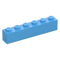 Brick 1 x 6 (Medium Blue)