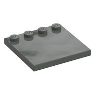 Plate Special 4 x 4, Studs on One Edge Plain] (Dark Gray)
