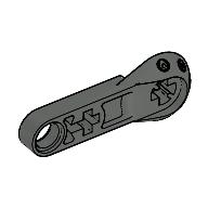 Technic Rotation Joint [Half-Ball 3L Thin Beam] (Dark Gray)