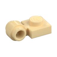 Plate Special 1 x 1 with Clip Light, Bar Hole [Thick Ring] (Tan)