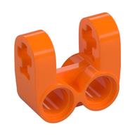 Technic Axle and Pin Connector Perpendicular Double Split (Orange)