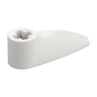 Technic Tooth 1 x 3 with Axle Hole [Rounded Underside] (White)