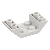 Brick Sloped Inverted 45° 4 x 2 Double with 2 x 2 Recessed (White)
