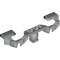 Train Motor Decorative Side 10 x 2 x 2 with Closed Hub Points (for 9V Train Motor) (Light Gray)