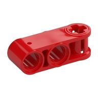 Technic Axle and Pin Connector Perpendicular 3L with 2 Pin Holes (Red)