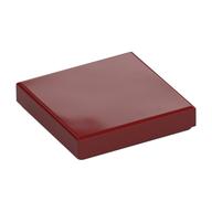 Tile 2 x 2 with Groove (Dark Red)