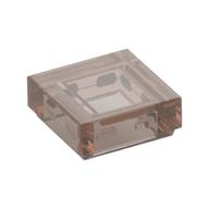 Tile 1 x 1 with Groove (Trans-Brown)