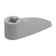 Technic Tooth 1 x 3 with Axle Hole [Rounded Underside] (Pearl Light Gray)