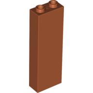 Brick 1 x 2 x 5 with Blocked Open Studs and Bottom Stud Holder with Asymmetric Ridges (Dark Orange)