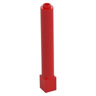 Support Round 1 x 1 x 6 Solid Pillar (Red)