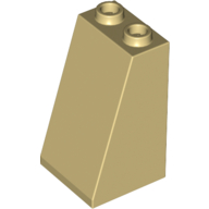 Brick Sloped 75° 2 x 2 x 3 [Hollow Studs] (Tan)