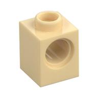 Technic Brick 1 x 1 with Pin Hole (Tan)