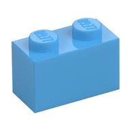 Brick 1 x 2 (Medium Blue)