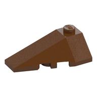 Brick Wedged, Sloped 4 x 2 Triple Left (Reddish Brown)