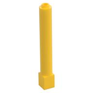 Support Round 1 x 1 x 6 Solid Pillar (Yellow)