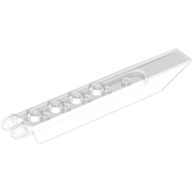 Hinge Plate 1 x 8 Locking with Angled Side Extensions, Rounded Plate Underside, 9 Teeth (Trans-Clear)