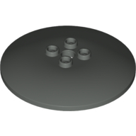 Dish 6 x 6 Inverted (Radar) with Hollow Studs (Dark Gray)