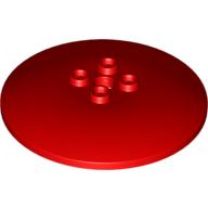 Dish 6 x 6 Inverted (Radar) with Hollow Studs (Red)