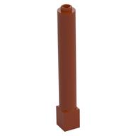 Support Round 1 x 1 x 6 Solid Pillar (Dark Orange)