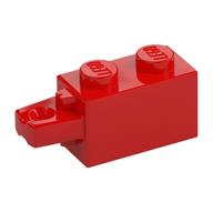 Hinge Brick 1 x 2 Locking with 1 Finger Horizontal End (Red)
