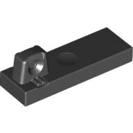 Hinge Tile 1 x 3 Locking with 1 Finger on Top (Black)