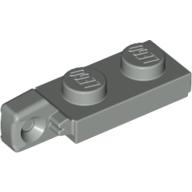 Hinge Plate 1 x 2 Locking with 1 Finger On End, with Groove (Light Gray)