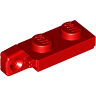 Hinge Plate 1 x 2 Locking with 1 Finger On End, with Groove (Red)