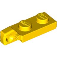 Hinge Plate 1 x 2 Locking with 1 Finger On End, with Groove (Yellow)