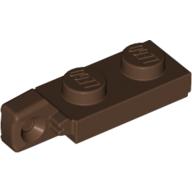 Hinge Plate 1 x 2 Locking with 1 Finger On End, with Groove (Brown)
