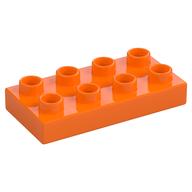 Duplo Plate 2 x 4 (Orange)