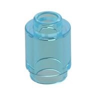 Brick Round 1 x 1 Open Stud (Trans-Light Blue)
