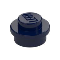 Plate Round 1 x 1 with Solid Stud (Dark Blue)