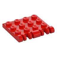 Hinge Plate 3 x 4 Locking Dual 2 Finger, 9 Teeth (Red)