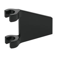 Flag 2 x 2 Trapezoid with Flat Area between Clips (Black)