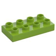 Duplo Plate 2 x 4 (Lime)