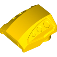 Brick Curved 2 x 2 No Studs - 3 Recessed Side Ports (Yellow)