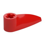 Technic Tooth 1 x 3 with Axle Hole [Rounded Underside] (Red)