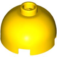 Brick Round 2 x 2 Dome Top, Blocked Open Stud, Bottom Axle Holder (Yellow)