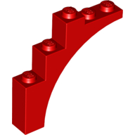 Brick Arch 1 x 5 x 4 [Continuous Bow] (Red)