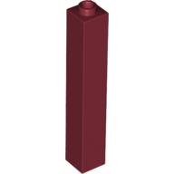 Brick 1 x 1 x 5 with Blocked Open or Hollow Stud (Dark Red)