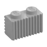 Brick Special 1 x 2 with Grille (Pearl Light Gray)