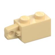 Hinge Brick 1 x 2 Locking with 1 Finger Vertical End (Tan)