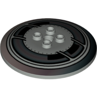 Dish 6 x 6 Inverted (Radar) with Hollow Studs and AT-AT/AT-TE Print (Light Gray)