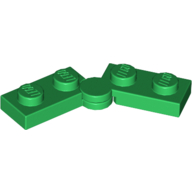 Hinge Plate 1 x 4 Swivel Top / Base - Solid Clip [Complete Assembly] (Green)
