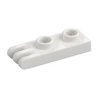 Hinge Plate 1 x 2 with 3 Fingers [Hollow Studs] (White)