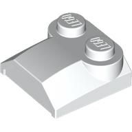 Brick Curved 2 x 2 x 2/3 Two Studs and Lip End (White)