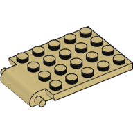 Plate Special 4 x 6 x 2/3 with Trap Door Hinge (Tan)