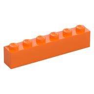 Brick 1 x 6 (Orange)
