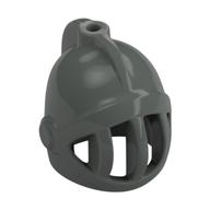 Helmet with Fixed Grill and Plume Hole (Castle) (Dark Gray)