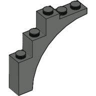 Brick Arch 1 x 5 x 4 [Continuous Bow] (Dark Gray)